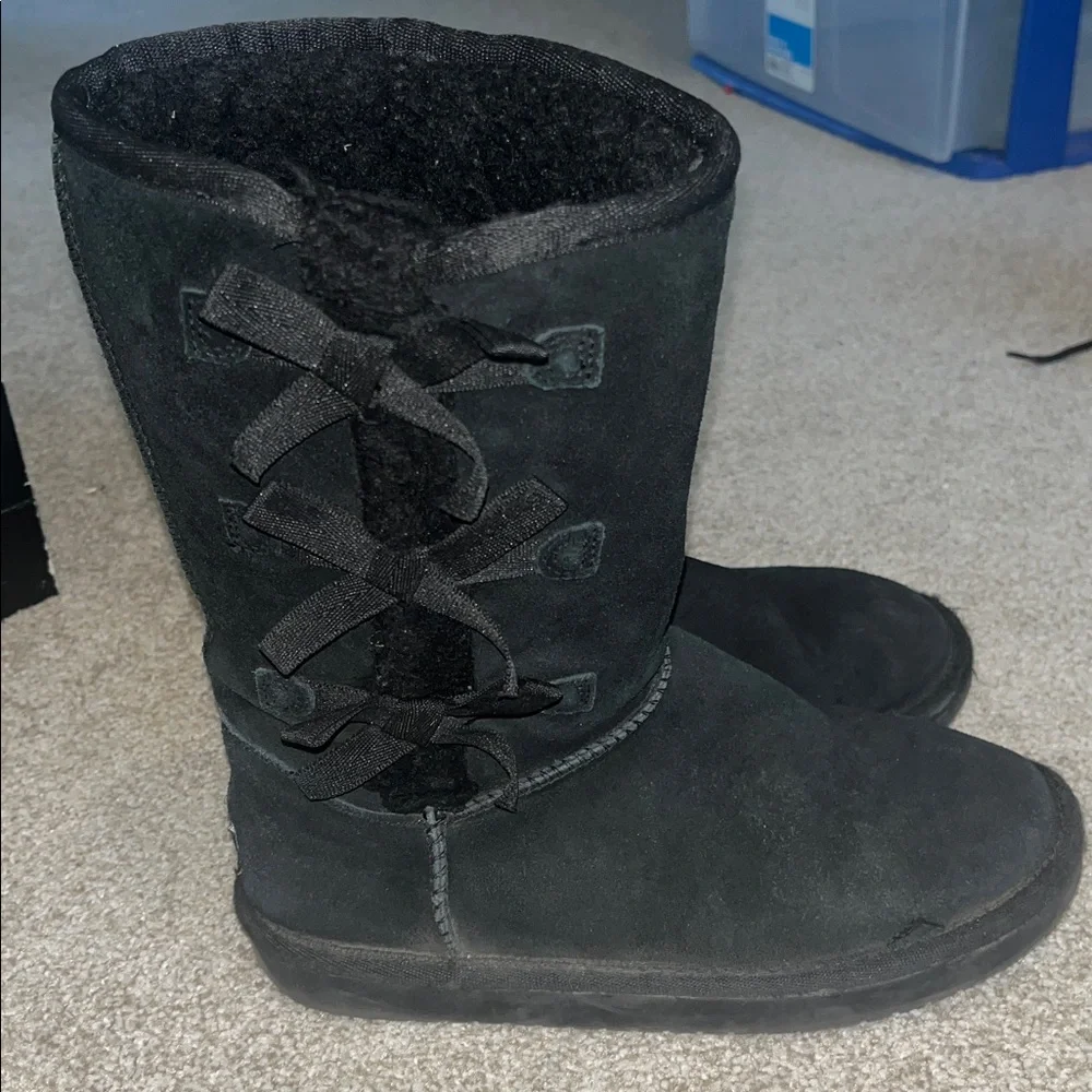 Koolaburra by UGG Victoria Tall Boot, Black on Black, 4